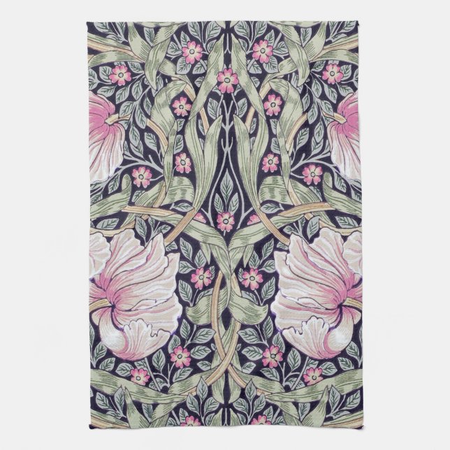 Pimpernel, William Morris Tea Towel (Vertical)