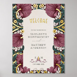 Pimpernel William Morris Wedding Welcome Sign