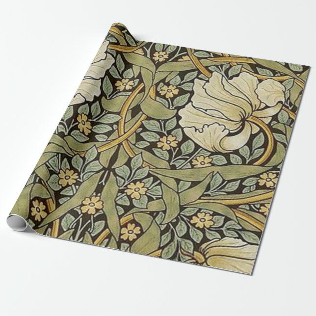 Pimpernel William Morris Wrapping Paper (Unrolled)