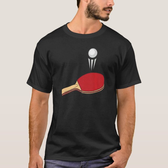 pimples table tennis bat ping pong ball table tenn T-Shirt (Front)