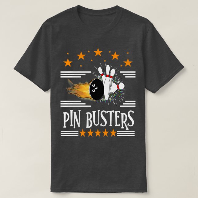 Pin Busters T T-Shirt (Design Front)