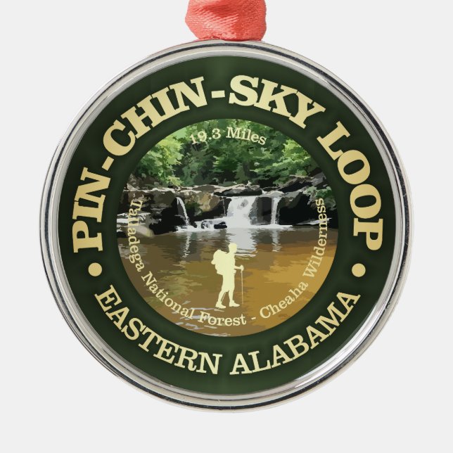 Pin-Chin-Sky Loop (rd) Metal Ornament (Front)