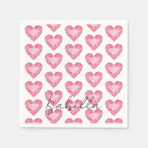 Pin Diamond Heart Gem NAME Glam Love Napkin