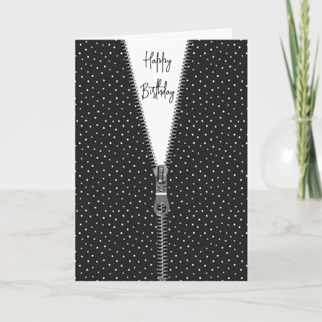 Pin Dots with Zipper for Birthday Card (Front)