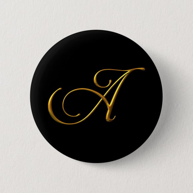 Pin Elegant Monogram Letter A. (Front)