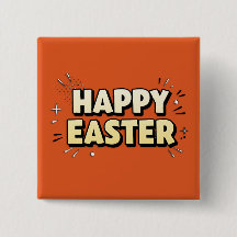 Pin Happy Easter Modern Terracotta Typographic 
