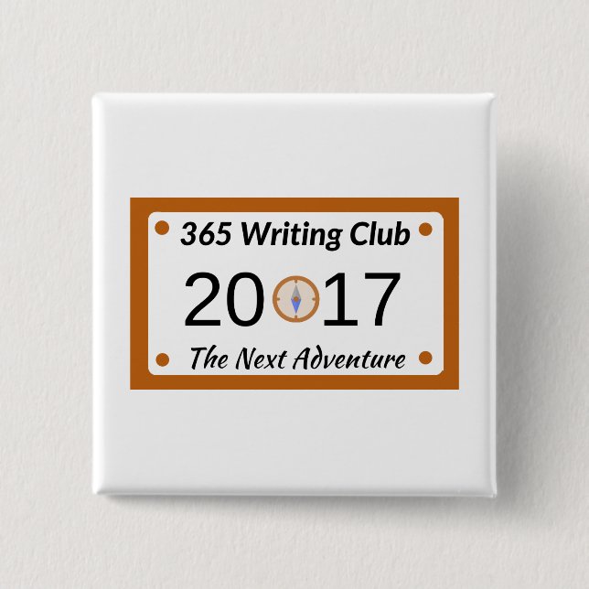 Pin It! A 365 Writing Club badge! (Front)
