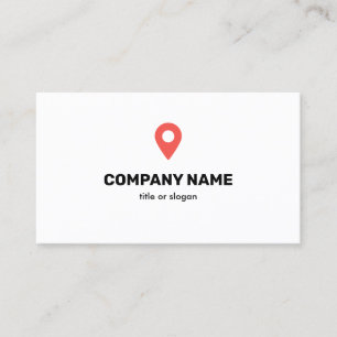 Pin Location Finder Symbol Business Card