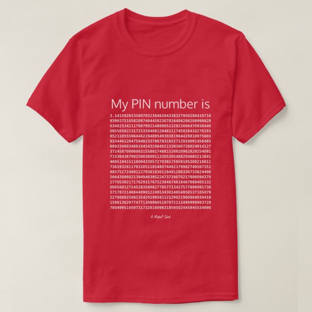 PIN Number - A MisterP Shirt (Design Front)