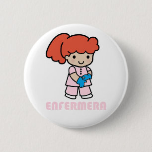 Pin of nurse with gloves
