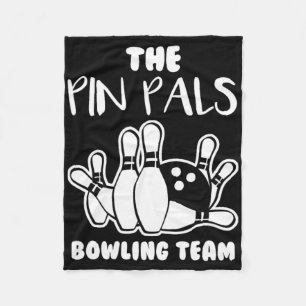 Pin Pals Team Bowling  Fleece Blanket