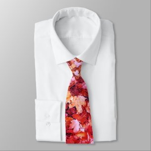 Pin red fall maple leaves tie