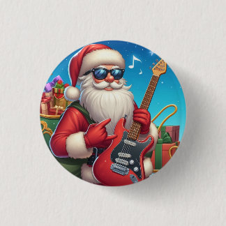 Pin Santa Claus con guitarra Navidad