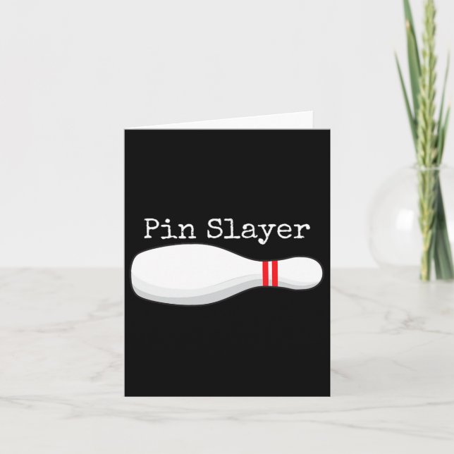 Pin Slayer Bowling Funny Graphic Strikes Turkeys B Card (Front)