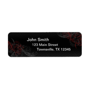 Pin Stripe Return Address Label