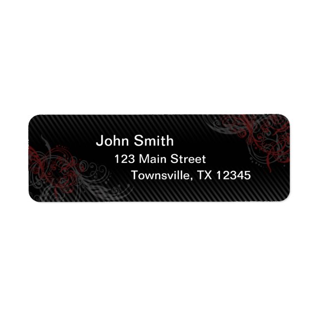Pin Stripe Return Address Label (Front)