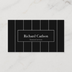 Pin striped business card