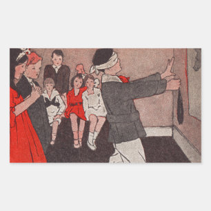 Pin the tail Donkey Rectangular Sticker