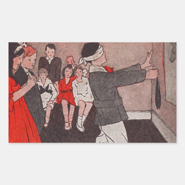 Pin the tail Donkey Rectangular Sticker (Front)