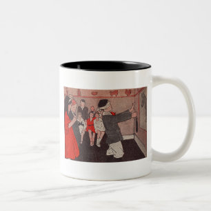 Pin the tail Donkey Vintage Children Two-Tone Coffee Mug