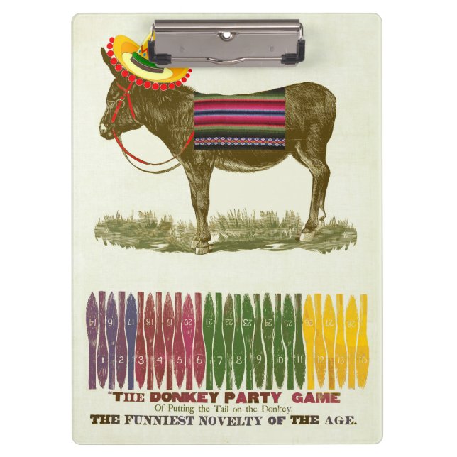 Pin the tail on the Donkey Clipboard (Front)