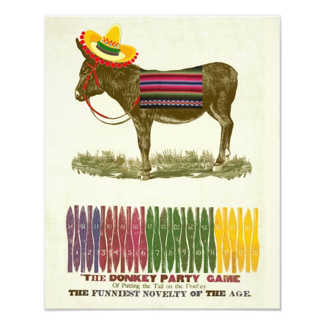 Pin the tail on the Donkey Photo Print (Front)