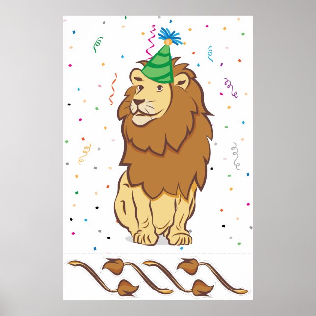 Pin the Tail on the Lion Poster (Front)