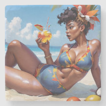 Pin-up at the beach