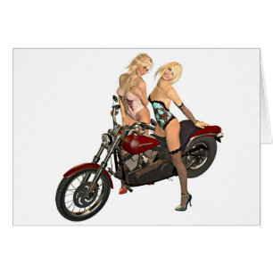 Pin-up biker girls