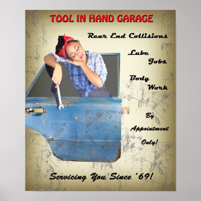 Pin Up Garage Poster (Front)