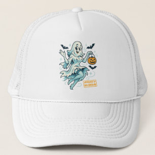 Pin-Up Ghost Girl – Spooky Cute Halloween Trucker Hat