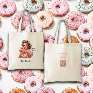 Pin-Up Girl - Baker Themed Eat More Hole Foods Tote Bag