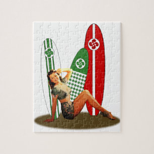Pin-up girl Basque France Jigsaw Puzzle