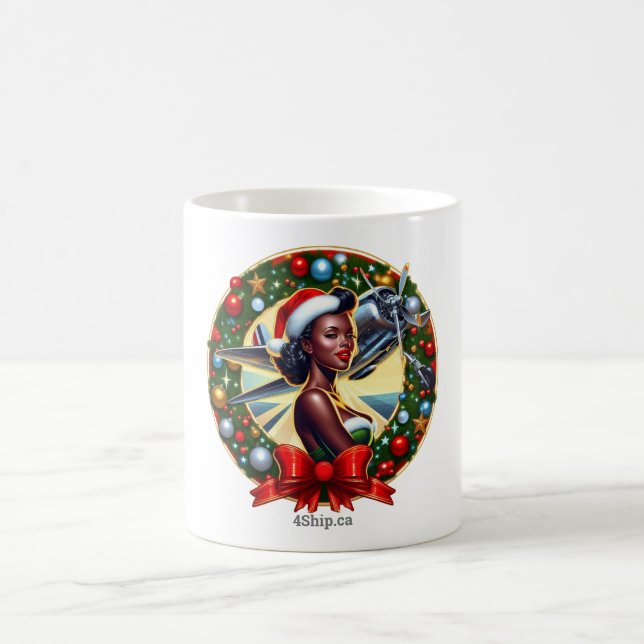 Pin-up Girl Christmas Mug (Center)
