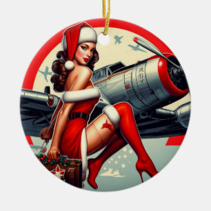 Pin-up Girl Christmas Ornament