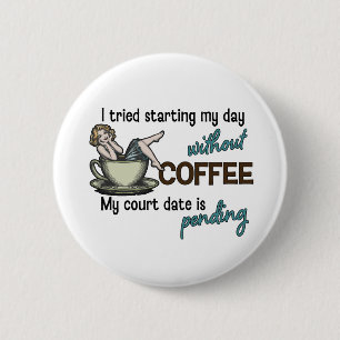 Pin-up Girl Coffee 6 Cm Round Badge