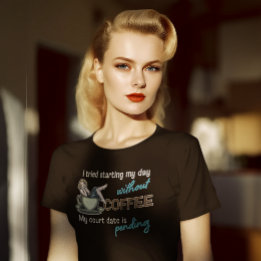 Pin-up Girl Coffee Addict  Tri-Blend Shirt