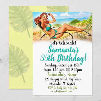 pin up girl invitation