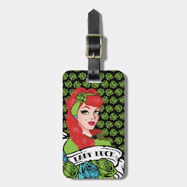 Pin-up Girl, Rock-A-Billy Luggage Tag (Front Vertical)