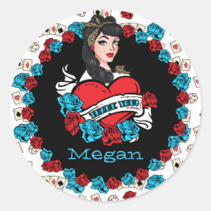 Pin-up Girl, Rock-a-Billy, Thank you Stickers