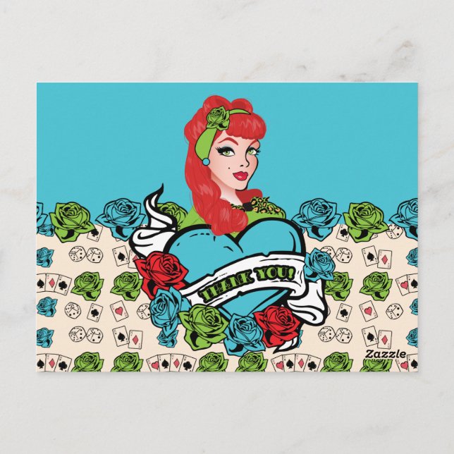 Pin-up Girl, Thank You Cards (Back)