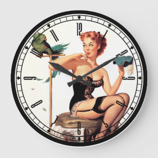 Pin-Up Girl Wall Clock