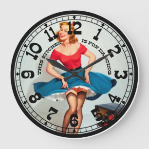 Pin-Up Girl Wall Clock