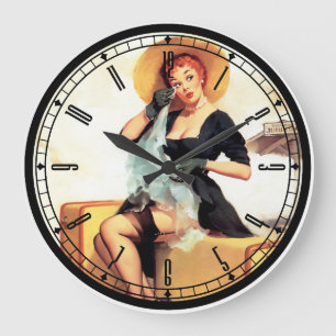 Pin-Up Girl Wall Clock