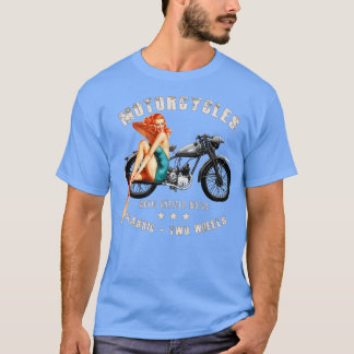Pin up Girls Royal Enfield WDRE Vintage Motorcycle T-Shirt