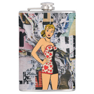 Pin-Up Heart Riot Flask