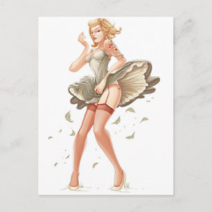 pin up postcard