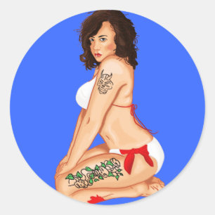 Pin-Up Sticker
