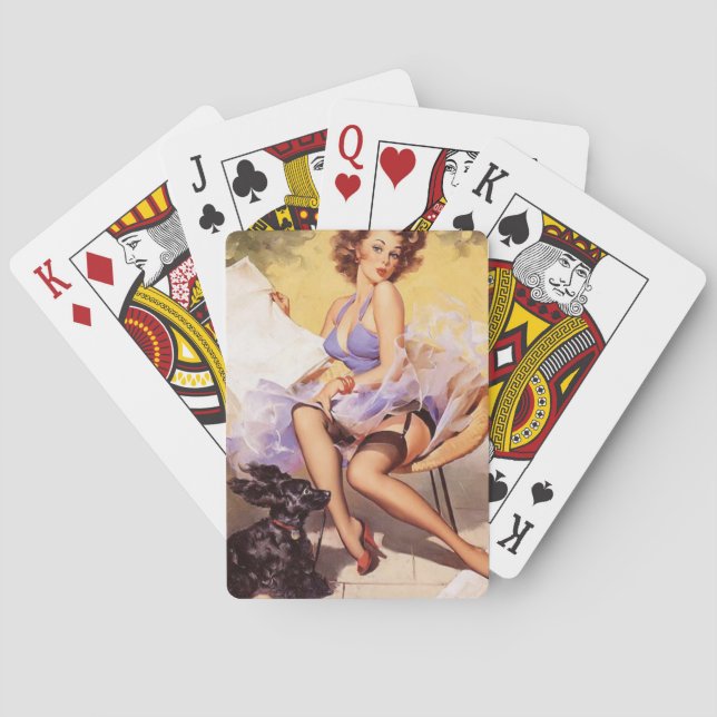 Pin Up Violet Playing Cards (Back)