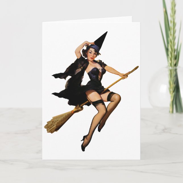 Pin-Up Witch Card (Front)